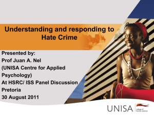 Understanding Hate Crime & Contextualising the HCWG research