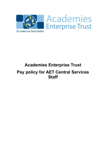 Pay policy for AET Central Services Staff