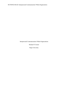 Final paper MALC629 Interpersonal Communications Within