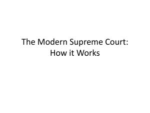 The Modern Supreme Court: How it Works