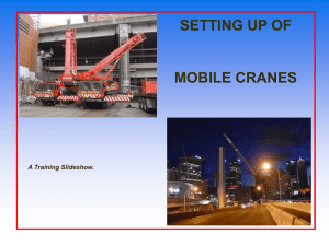 Setting Up of Mobile Cranes – a Training Slideshow
