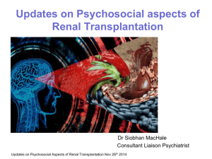Updates on Psychosocial Aspects of Renal Transplantation