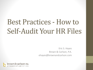 Best Practices - How to Self-Audit Your HR Files