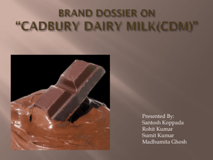 brand dossier on “cadbury dairy milk(cdm)”