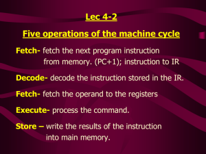 lec 4 - 2 Machine Cycle