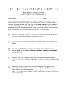 Required Document Checklist - The Ellingson Law Group, LLC
