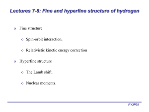 Fine and hyperfine structure of hydrogen