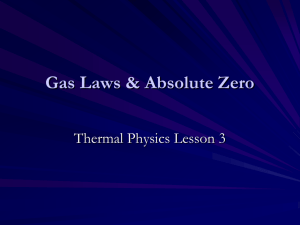 Thermal Physics 3 - Gas Laws