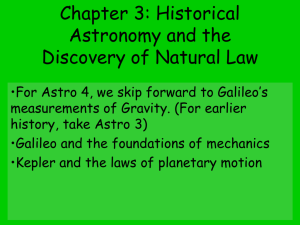 Science and Astronomy - Historical Perspective