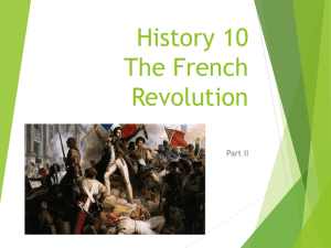 Lesson 9 The French Revolution Part II