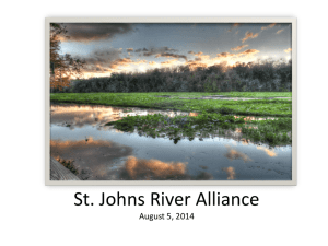 Discussion Funding St. Johns River Alliance