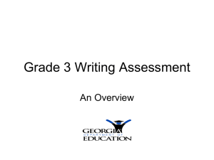 Grade 3 Writing Assessment