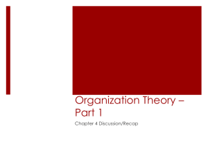 Organization Theory - Gordon State College