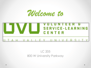 Service-learning - Utah Valley University