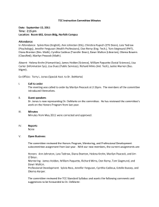 TCC Instruction Committee Minutes Date: September 13, 2011 Time