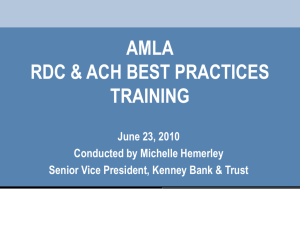 AMLA RDC ACH Training 6 10 v2 - The Anti