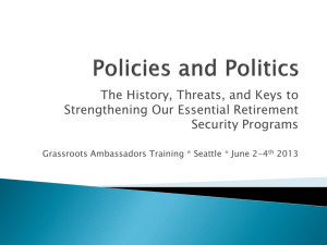 Slide 1 - Grassroots Voices for Retirement Security