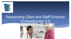 Respecting Client & Staff Diversity Self Assessment.