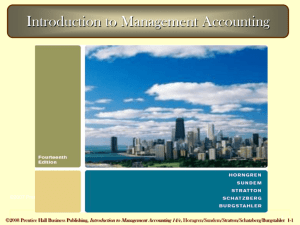 Managerial Accounting and the Business Organization