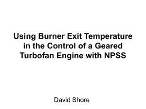 Using Burner Exit Temperature in the Control of a Geared Turbofan