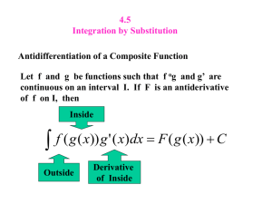 4.5 Integration by Substitution