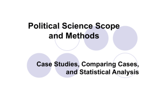 Political Science Scope and Methods Case Studies