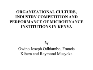 organizational culture, industry competition and performance of