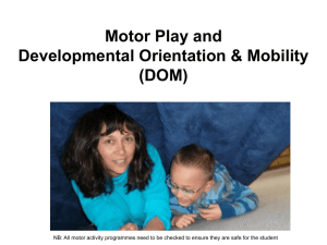 Motor play and Developmental Orientation & Mobility (DOM)