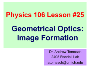 Optics-Image Formation Lab