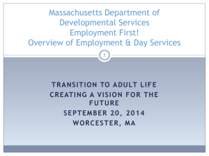 Overview of Employment & Day Services