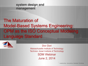 MIT SDM Webinar presentation, 2014