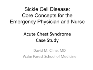 Acute Chest Syndrome Case Study - Emergency Department Sickle