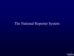 The National Reporter System