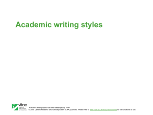 Academic writing styles