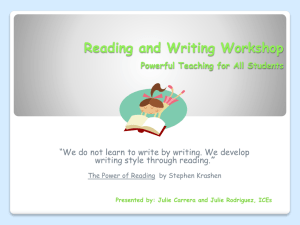 Reading and Writing Workshop - Reading-Writing-Workshop