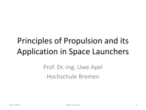 Principles of Propulsion and ist Application in Space