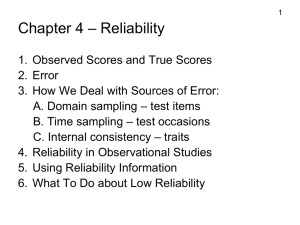 Chapter 4 - Reliability
