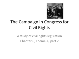 The Campaign in Congress for Civil Rights