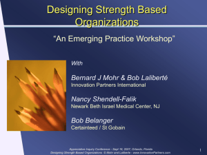 Strength Based Organization - The Appreciative Inquiry Commons