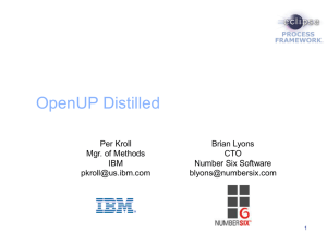 Open Unified Process Distilled