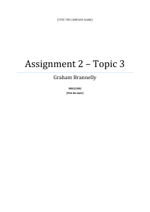 Assignment 2: Topic 3 – Graham Brannelly x00121992