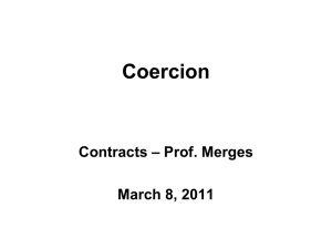 Coercion - Berkeley Law