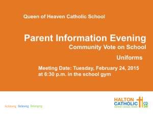 Uniform Powerpoint for Parent Information Night Feb 24