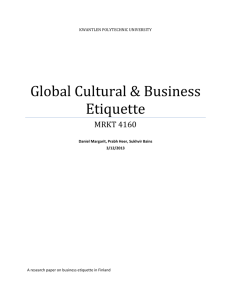 Global Cultural & Business Etiquette