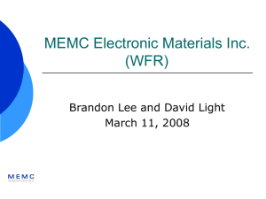 MEMC Electronic Materials Inc. (WFR)