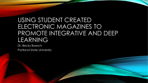 USING Student created electronic magazines to promote integrative