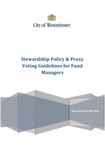 Stewardship Policy & Proxy Voting Guidelines for Fund Managers