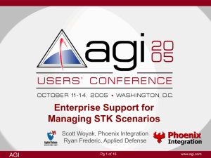 Enterprise Support for Managing STK Scenarios