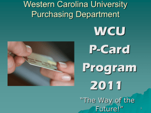 ecu purchasing card - Western Carolina University