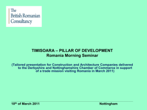 Timisoara, Pillar of Development - The British Romanian Consultancy
